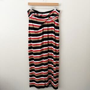 LANE BRYANT | Maxi Skirt Stripe Striped Autumn Orange Tan Black | Size 14/16